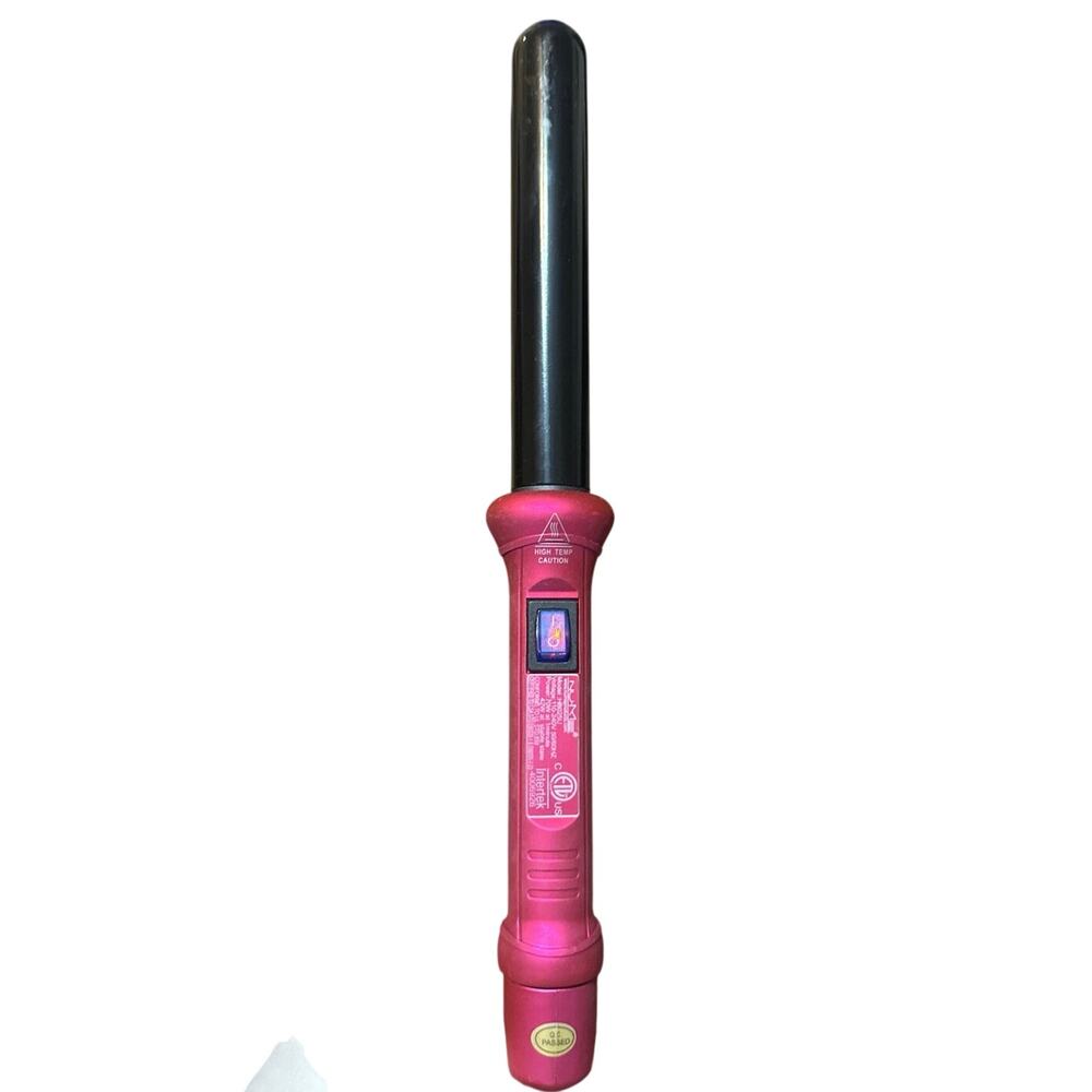 NuMe Classic Curling Wand w/ a 32mm tourmaline ceramic barrel in hot pink color